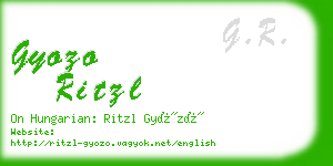 gyozo ritzl business card